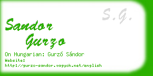 sandor gurzo business card